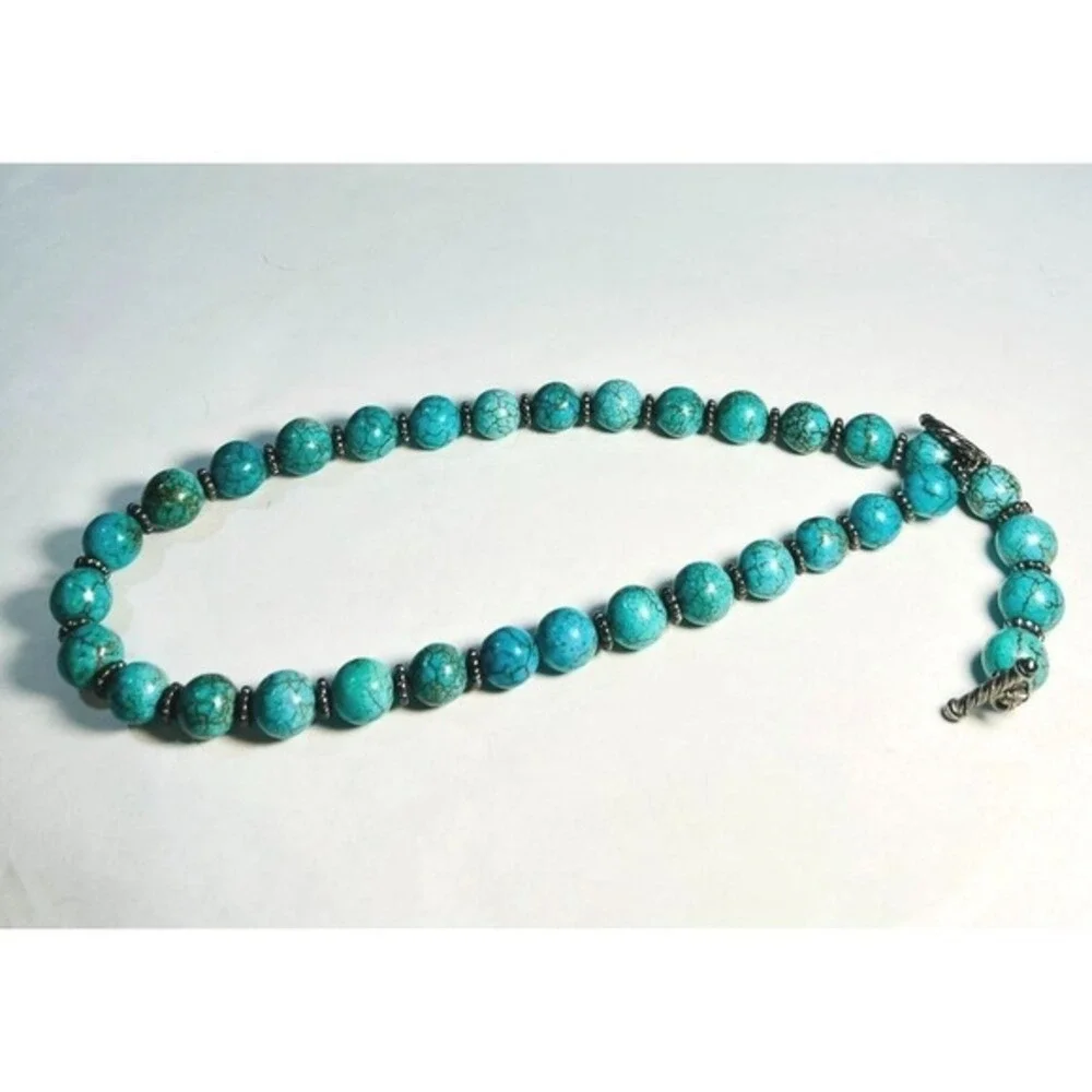 Blue‎ Bead Necklace 22